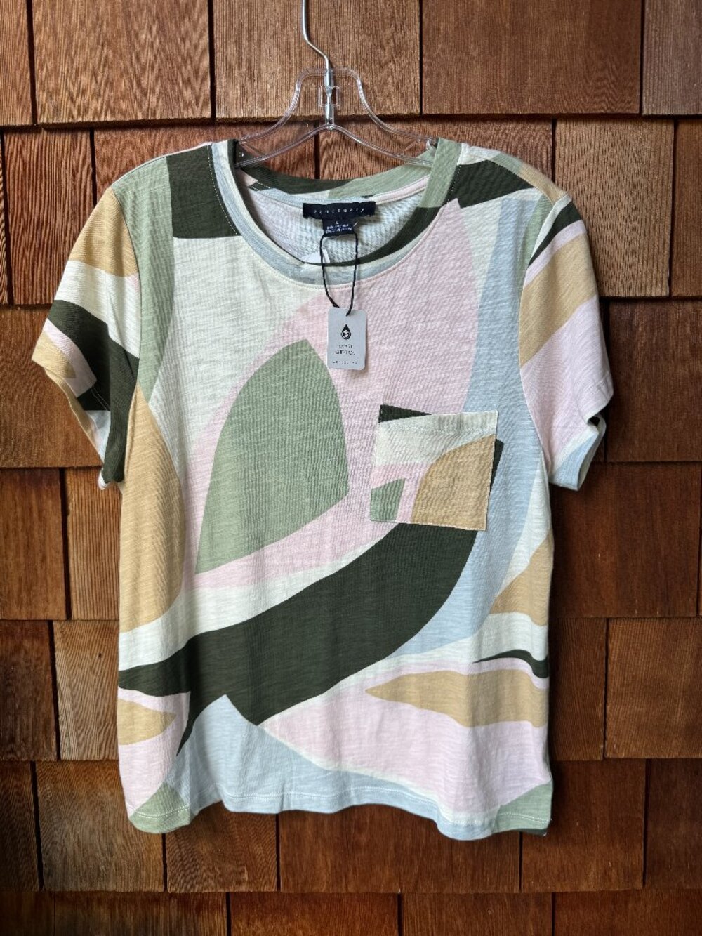 Sanctuary Abstract Print Short Sleeve The Perfect T-Shirt in Women's Large